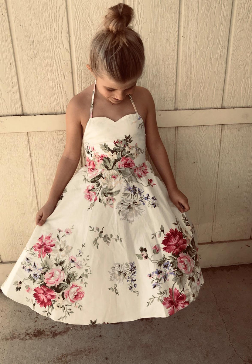 Cat Kids Dress Girl's Casual Dress Summer Scoop Neck Short Sleeve