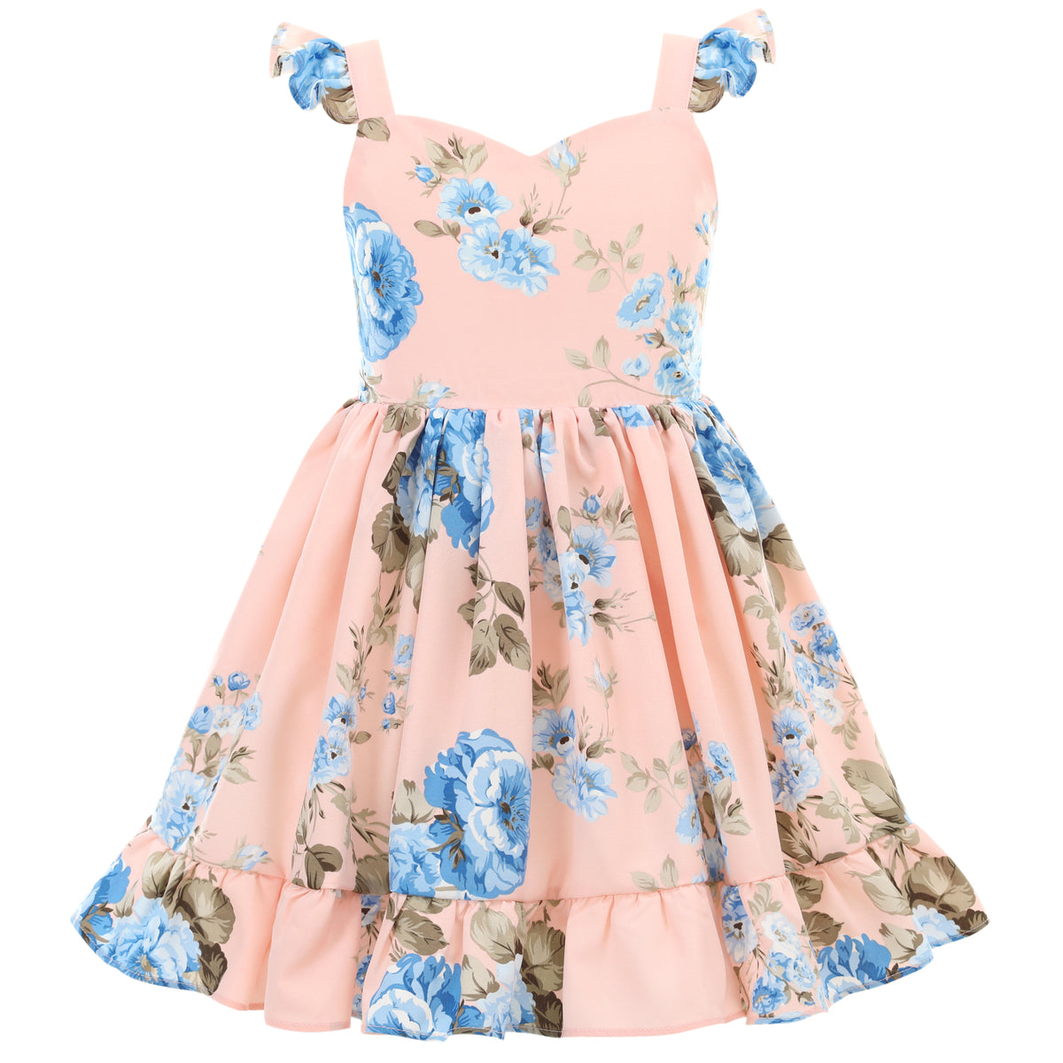 Girls Mothers Day Dress Crystal Doll Juniors' Ruffle-Sleeve Tie