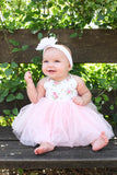 Girls Dress Pink Toddler Tutu Wedding Christening Baby Birthday dress