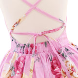 Flofallzique Floral Little Girls Boho Dress Summer Ruffle Casual Cotton Fancy Toddler Party Dress