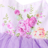 Purple Summer Baby Girls Tutu Dress Tulle  Toddler Birthday Tea Party Dress