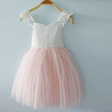 Baby girls tutu dress lace top 3 layer tulle Christmas dress up