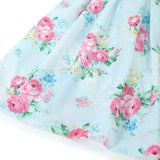 Flofallzique Floral Girls' Dress Summer Casual Ruffle Sleeve Tie Back Toddler Vintage Dresses