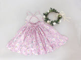 Flofallzique Floral Little Girls Boho Dress Summer Ruffle Casual Cotton Fancy Toddler Party Dress