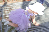 Lavender Summer Baby Girls Tutu Dress Tulle  Toddler Birthday Tea Party Dress
