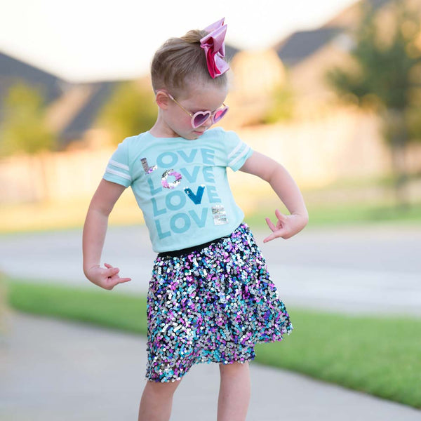 Sequin skirt for girl sale